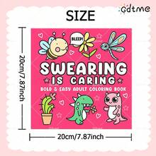 GDTME Children's Coloring Book "Swear Words Are Also A Form Of Care": Bold And Simple Pattern Coloring Book, Suitable For Adults, Cute Coloring Book, Perfect Gift For Christmas Parties, Halloween And Birthdays - Special Scene Coloring To Relieve Stress: Suitable For Friends Who Enjoy Coloring And Back To School Season (Warm Space Coloring) - 7.9 Inch * 7.9 Inch - View 8
