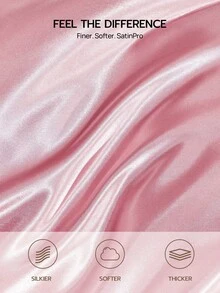 1 st. dra-på-lakan i satin, passar madrassdjup 15-17 cm, mjukt och andningsbart, skrynkelbeständigt, lyxig hotellstil, heltäckande resårband, djup ficka, lämplig för twin-, full-, queen- och king-size-sängar, maskintvättbar, Oeko-Tex-certifierad - Rosa - Visa 8