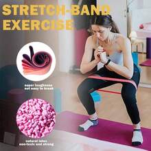 Bandas Elasticas Fitness, Barra de Pilates Multifuncional de 11 Piezas, Bandas de Tobillo para Entrenamiento, Equipo de Ejercicio Glteos para Mujeres Piernas y Glteos - HORA - Ver 6