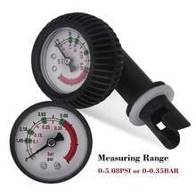 Long Pressure Gauge For Inflatable Boats M1768 – High-Precision 0-5 PSI Pressure Gauge With Extended Hose, Suitable For Kayaks, Paddleboards, Inflatable Boats, Etc. Professional Marine Pressure Gauge, Waterproof And Shockproof, An Essential Tool, New Product.