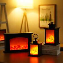 [Retro Flame Fireplace Lights] Flame Fireplace Lights | Artificial Charcoal Flame Lights, Battery & USB Powered Retro Style Decorations, Interior Patio Decorations - 799 - Xem 11