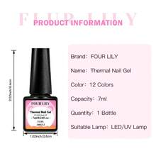 FOUR LILY 7ml 6Pcs Thermal Gel Nail Polish Set Color Changing Soak Off UV LED Semi Permanent Varnish Hybird Manicure Home Salon Kit - Multicolor - View 8