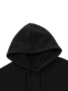 Sudadera con capucha de Navidad para hombres, de alta calidad y estilo holgado. Sudadera navideña negra para hombre, con divertidos diseños navideños, perfecta para ocasiones festivas, vacaciones y looks navideños. (1 unidad) - Negro - Ver 3