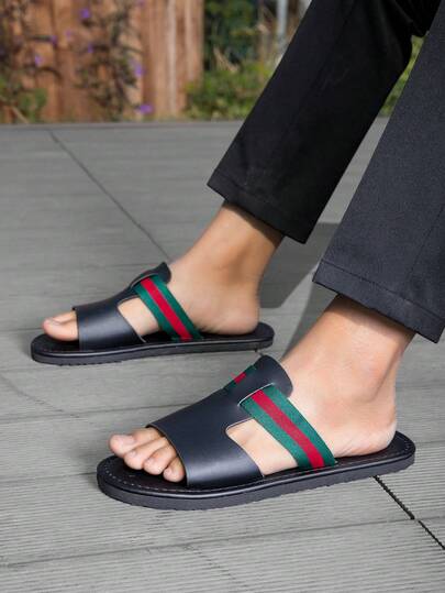 Men's Soft Bottom Slippers - Adjustable Strap And EVA Sole, Brown/Black Minimalist Mule Slippers, Suitable For Beach, Casual And Daily Wear - Comfortable For All Seasons, Men's Slippers, Men's Indoor Shoes