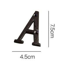 1pc 3 Inch House Number Sign, Home Address Letter Number, Vintage Cast Iron Home Number Solid Metal Gate Mailbox Number - Multicolor - View 38