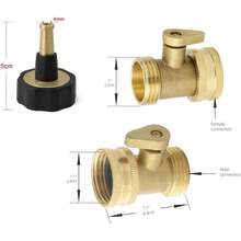 Boquilla de chorro de alta presin para manguera de jardn con vlvula de cierre, latn 2 juegos - inicial - Ver 7
