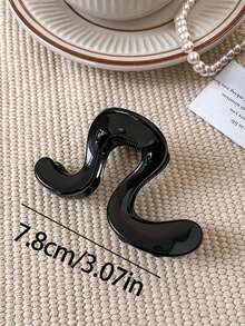 3个/1个女士7.8厘米/3.07英寸黑棕色豹纹中号塑料发夹，时尚百搭，优雅简约设计，适合日常、休闲、派对、通勤、海滩、度假等场合——可用于扎马尾、盘发、洗脸、化妆等。冬季抓夹，秋季发爪，优雅发夹。