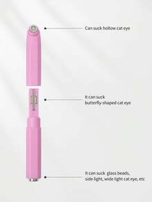 Dụng cụ nam châm hút hình tròn hình mắt mèo màu hồng hình bướm, hạt thủy tinh, có thể tháo rời, dùng để trang trí móng tay, dụng cụ nam châm đặc biệt 1 cái/2 cái - Nhiều màu - Xem 4