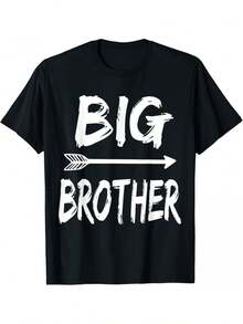 & Unisex-Friendly Big Brother TV Show T-Shirt With Iconic Arrow Logo And White 'BIG BROTHER' Print - Casual Crew Neck T-Shirt For Fans, Contestant Gift, Machine Washable For Year-Round Wear (Black) - Iconic Reality Show Clothing - 黑色 - 查看 1