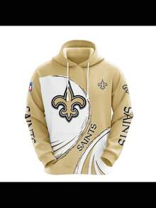 New Orle-Ans Sai-Nts Women's Stylish 3D Printed Two-Piece Tracksuit - Team Two-Piece Tracksuit With Long-Sleeved Hoodie And Jogging Pants, Football Game Day Look Hoodie Set, Suitable For Casual Outdoor And Fitness Wear In Spring And Autumn. - 彩色 - 查看 2