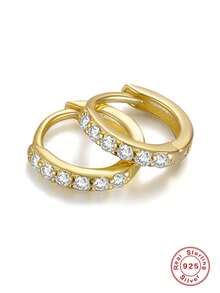 1对925纯银精致闪亮锆石鼻环，尺寸5-9毫米，小巧轻便，适合女性日常佩戴、派对和宴会等场合。 - 金色 - 查看 10