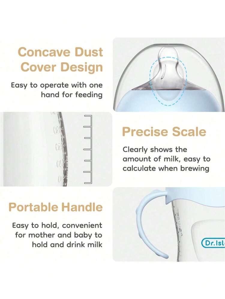 MAMIJOY 5.07oz/8.11oz/11.16oz 1pc Newborn Silicone Baby Bottle - Multicolor - View 9