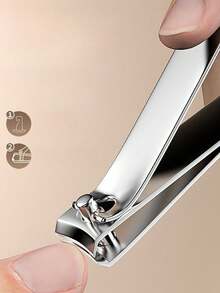 4pcs Silver Callus Remover Set - Stainless Steel Nail Clippers, Cuticle Nipper, Nail Care Tools For Home Manicure And Salon Use - Multicolor - View 6