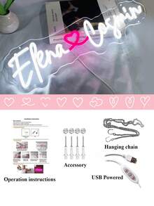 Biển hiệu neon tùy chỉnh, Biển hiệu neon LED có thể tùy chỉnh để trang trí phòng, Biển tên neon cá nhân hóa thủ công, Quà tặng đám cưới, Ngày lễ tình nhân, Ngày của Cha, Sinh nhật, Đèn ngủ LED trang trí nhà cửa, Phong cách thành thị, Trang trí thời trang, Tình yêu vĩnh cửu - biển hiệu neon đám cưới 2 - Xem 7