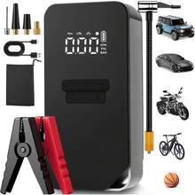 Arrancador De Bateria De Auto 3000A 12V Con Compresor De Aire 150 PSI, 26800 Mah Cargador De Bateria De Auto, Jumper Para Carro Con Pantalla LCD Extragrande Y Luces LED Súper Potentes, Multifuncional - 1 - Ver 7