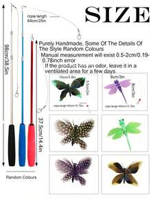 1个猫玩具 - 昆虫造型，夹式设计，无需额外工具即可轻松安装，外观逼真，适合猫咪，情人节玩具