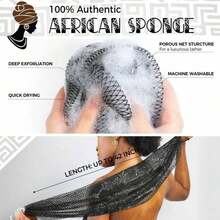 African Net Sponge Authentic - Exfoliating Back Scrub Bath Sponge With Knots - Afro Scrub Body Scrubber Exfoliator Washcloth - African Body Care Daily Use Shower Essentials2025 - Hồng - Xem 8