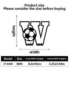 1 pieza Decoración de pared para exteriores, Logotipo inicial, Letra entrelazada de fútbol de metal, Decoración de arte de pared, Decoración de pared de metal clásica de fútbol, Material resistente, Calidad superior, Diseñado con un tema de fútbol, Adecuado para el hogar, la oficina, el dormitorio, la sala de estar, el jardín y otras escenas, Un regalo ideal para los fanáticos del deporte, Una decoración de logotipo de metal personalizada artística y moderna, Una excelente opción para regalos de inauguración de la casa, cumpleaños y días festivos, decoración de habitaciones, decoración de dormitorios, hogar - Multicolor - Ver 58