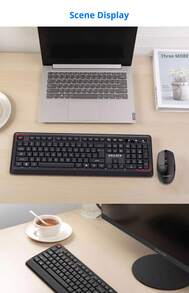 Lenovo KN201 Wireless Keyboard And Mouse Combo For Office Use (USB 2.4G, Desktop & Laptop) - Black - View 8