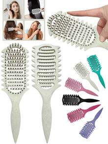 New Upgraded Curling Hair Styling Comb, With Bristles And Special Design For Curly Hair, Designed For Shaping And Styling Men And Women's Curly Hair, Reduces Pulling And Hair Separation. - Multicolor - View 4