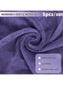 5/10 Packs Of Luxurious Soft Touch Quick-Dry Microfiber Face Cloths - Hypoallergenic, Preservative-Free, Reusable Makeup Remover Cloths For All Skin Types - Wine Red, Gentle And Effective Facial Washing Experience - Multicolor - View 31