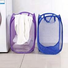 可折叠洗衣篮，简约设计，透气便携，防潮洗衣篮