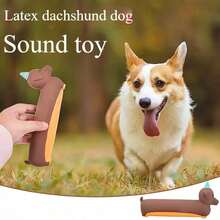 1pc Funny Sound Dog Toy, Durable Chew Toy For Pets, Latex Squeaky Toy For Sausage Dogs, Boredom Relief Toy For Small & Medium Dogs, No Battery Required - Multicolor - View 4