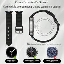 ZHIKE Extensible Correa Compatible con Watch 8 40mm 44mm, Watch 8 Classic 46mm, Pulsera Banda de Silicona para Watch 8, 8 Classic - Blanco - Ver 3