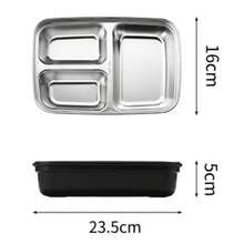 1 buah Kotak Bekal Stainless Steel, 1 buah Kotak Bekal Anti Bocor Stainless Steel 304 Tahan Lama, Kotak Bento 3 Kompartemen, Dilengkapi dengan Peralatan Makan Stainless Steel, Mudah Dibersihkan, Ideal untuk Sekolah dan Kerja - MultiWarna - View 9