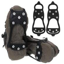 1双冰爪，通用防滑冰爪，适用于鞋靴，微型冰钉，适用于冰雪路面，精准适配各种鞋型。耐用型冰雪冰爪，适用于冬季徒步、攀岩、冰钓，8个钢钉防滑钉。 - 彩色 - 查看 8