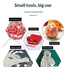 A Set Of 1 Carving Knife And 5 Blade Set, Aluminum Alloy Golden Carving Knife Set, Pumpkin Carving Precision Craft Tool Kit, DIY, Art, Cutting, Mold (4 Colors Optional)