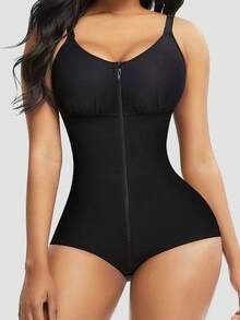 Fajas colombianas de alta compresión para mujer, control de abdomen, moldeadoras de cuerpo completo. - Negro - Ver 2