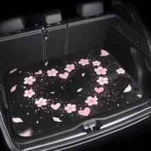 1pc Printed Trunk Mat, Essential Travel Accessory, Fits Multiple Car Models, Elegant Car Decor To Maintain Cleanliness And Dryness Of Your Trunk, Zebra Pattern Enhances Interior Ambiance, Suitable For Commuting, Road Trips And Home Use, Easy To Clean/Machine Washable/Durable Car Mat/Universal Cargo Liner