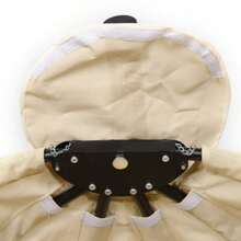 Outsunny Hanging Chair, Egg-Shaped Swing With Soft Cushion, Suitable For Indoor And Outdoor Use, 125 Cm (L) X 95 Cm (W) X 170 Cm (H), Khaki - Apricot - View 7