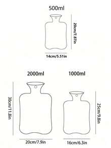 1个装注水热水袋，仿兔毛布套，女童热敷袋，暖肚子，热水袋，小号，可随身携带注水，暖手袋，冲洗水，暖手袋