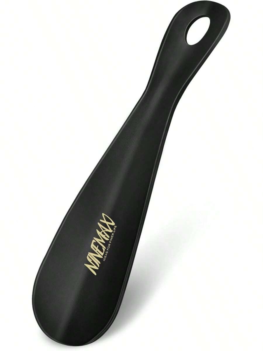 NINEMAX Calzador de Plástico 19cm, Calzadores de Zapatos para Mayores Hombres y Mujeres, Calzador de Viaje para Personas con Movilidad Reducida - Negro/1 pieza - Ver 1