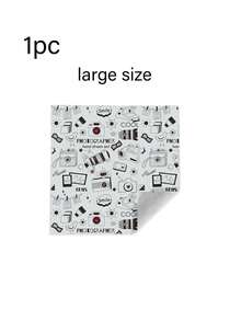 Self-Adhesive Magic Fabric Makeup Bag, Asymmetric Cat Pattern Inner Packaging, Wrinkle Cloth For Photography Lens Storage, Animal Element - Multicolor - View 22