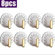 2 Stücke selbstklebender, wandmontierter Handtuchhalter, runder Handtuchhalter, geeignet für Badezimmer, Küche und Zuhause, kann an Wand, Schrank, Garage geklebt werden, ohne Bohren, kann als Badezimmerschrank, Haken, Wanddekoration, Fotorahmenhalter verwendet werden, weiß und schwarz