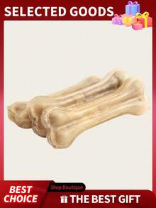 1 Pack Natural Rawhide Bone Dog Chew Toy With Beef Flavor, Wear-Resistant, Bite-Resistant,Teeth Cleaning And Promoting Healthy Oral Development - Multicolor - View 8