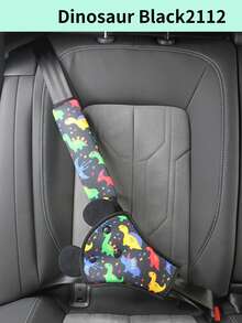 两件套，汽车安全座椅安全带套和腹垫，带靠垫和颈部支撑头枕，保护宝宝颈部和腹部，适合2-12岁男孩女孩出行