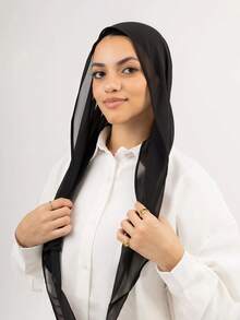 1 chiếc khăn trùm đầu màu trơn cổ điển dùng ngay cho nữ, khăn quấn đầu may sẵn có thiết kế khăn xếp đa năng có thể điều chỉnh, vải voan co giãn thoải mái, thích hợp để mặc hàng ngày, chơi thể thao, tập yoga - A - Xem 13