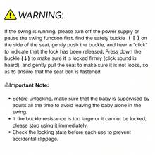 Baby Swings Baby Girl Swing For Newborn, Portable Infant Swing For Newborns 0-6 Months,Lightweight For Babies Up To 20 Lbs,Adaptable Speed,Timing,Foldable & Travel-Friendly Baby Chair - 粉色 - 查看 10
