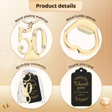Bộ 10/30 dụng cụ mở nắp chai sinh nhật mới nhất, thích hợp làm quà tặng sinh nhật lần thứ 13, 15, 16, 18, 21, 30, 40, 50, 60, 65, 70, 75, 80, 85, 90 hoặc quà kỷ niệm ngày cưới, quà tặng sinh nhật, đồ trang trí kỷ niệm. - Nhiều màu - Xem 7