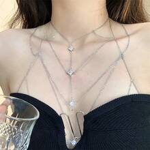 Sexy Body Chain, Tassel Chest Chain, Fashion Elegant, Designed, Niche Personalized, Nightclub Style, Sexy Body Chain Necklace