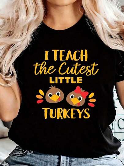 Camiseta "Comfort I Teach The Cutest Little Turkeys", camiseta de Acción de Gracias para maestros, camiseta de pavo de Acción de Gracias, camiseta de maestro de otoño, camiseta de pavo, sudadera 100% algodón pesado