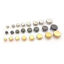 50/100pcs Round Brass 4 Claw Flat Rivets Studs 3/4/5/6/7/8/9/10mm For Leather Craft Costumes Bags Belts Shoes DIY Punk Goth Spike - Multicolor - View 6