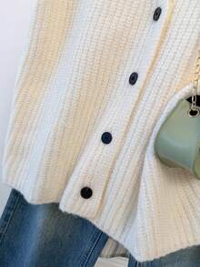 JIANHU Sweter-kamizelka z grubej dzianiny na jesień i zimę dla kobiet, przytulny sweter bez rękawów z dekoltem w serek, swobodny, warstwowy look na Święto Dziękczynienia i powrót do szkoły