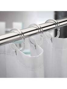 12/24pcs Shower Curtain Hooks Rings, Plastic Shower Curtain Rings, Curtain Hooks For Bathroom Shower Rod, Shower Hooks Rings Loops For Shower Curtain Home Bathroom Decor Fall Decor Bathroom Accessories Back To School - Multicolor - View 1
