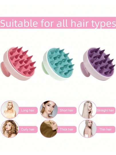 1 pezzo Spazzola per massaggio del cuoio capelluto: setole in silicone super morbide ed elastiche, esfoliante delicato, migliora la circolazione sanguigna. Rimuove efficacemente forfora e residui di prodotti, rinforza le radici dei capelli. Adatto per il bagno, la cura quotidiana del cuoio capelluto, il relax. Per uomini e donne, in particolare per chi soffre di forfora, cuoio capelluto secco o diradamento dei capelli.