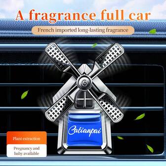 1 st billuftventil doft kreativ roterande fläkt varaktig doftdeodorant bilinredning luftfräschare